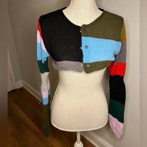Cropped Multi Color Sweater